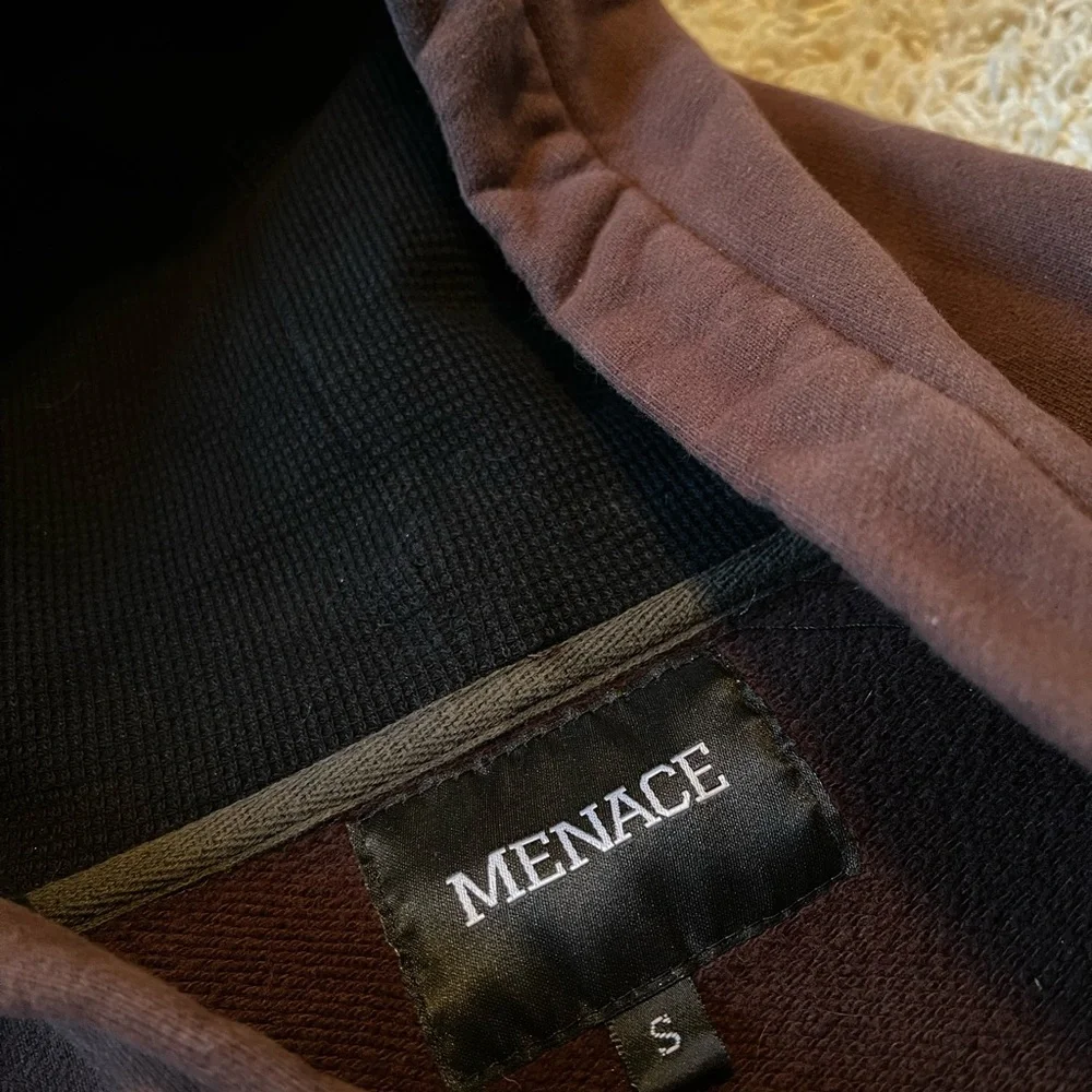 Menace Brown Embroidered Logo Hoodie - Picture 8 of 9